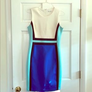 Calvin Klein Scuba Dress Block Colors
